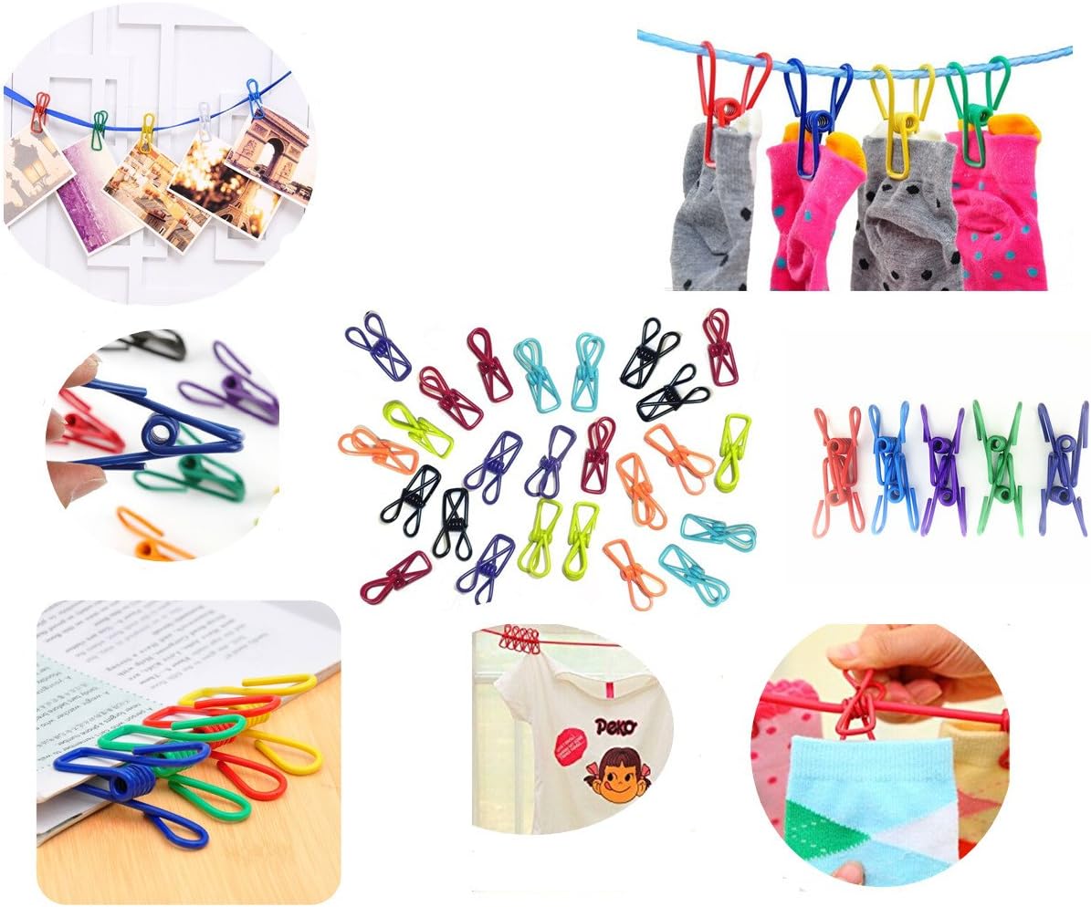 30 Pcs 2 Inch 10 Different Random Colors Chip Clips - Image 8