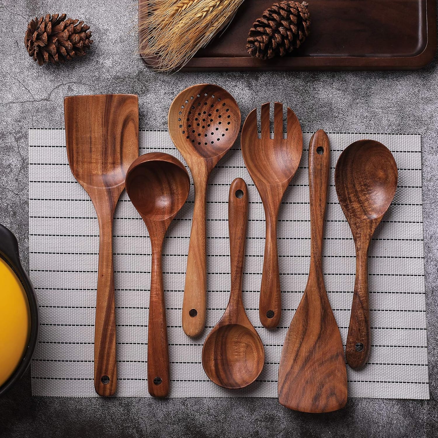 Zulay Kitchen 6-Piece Wooden Spoons - Image 4